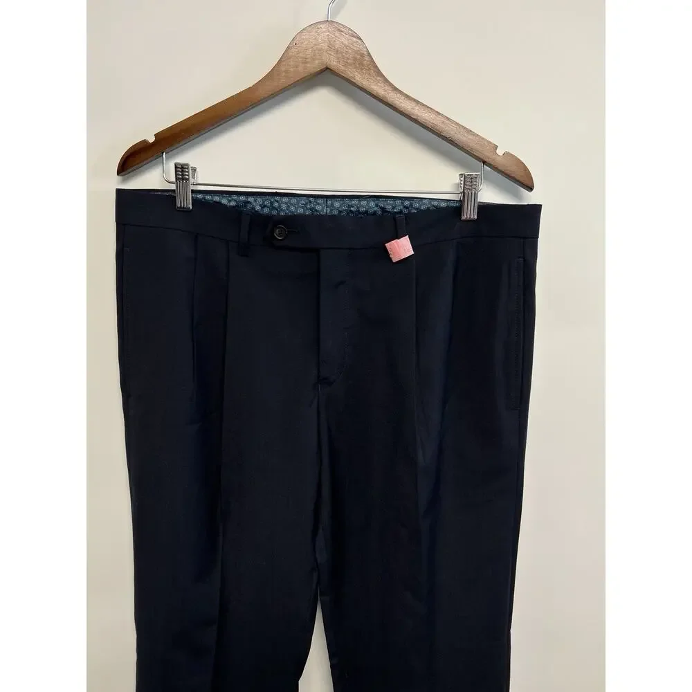 Ralph Lauren High Performance Wool Pants Mens 34x30.5 Black Trouser Front crease